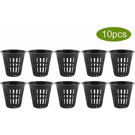 10 st/set Hydroponiska växtkorgar Koppar Plastkrukor Återanvändbara Hållbara Trädgårdsnät Plantskola Hink Korg för Hydroponisk Trädgårdsodling Balkong