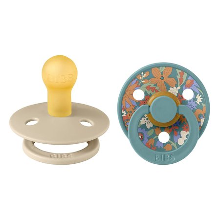 BIBS BIBS x Liberty Colour June Bloss Bloss Sut Latex 2-pak Hush Mix Str. 1, Børn & Forældre, Sutter, Latexsutter