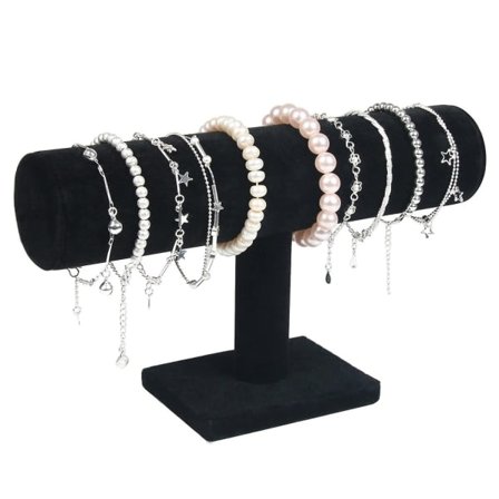 Armbåndsholder, Ur, Fløjlsarmbåndsdisplaystativ, T-formet Displayholder til Smykker Armbånd Ur Display