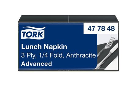 TORK Servett Lunch Mjuk 3-lags antracit 150/fp - Lyreco - Kök och servering - Servetter och dukar - Servett - 3-lagers
