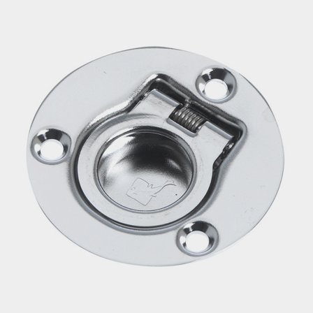 Deck fitting Roca, Ø50 mm, with return spring, acid-resistant stainless steel AISI 316