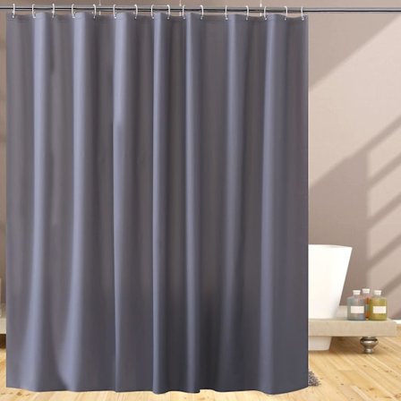 Skimmelresistent Bruseforhæng Grå 240 x 200 cm EVA Vandtæt Vasket Badeforhæng med 16 Kroge Antibakterielt Badeværelsesforhæng til Badekar PVC{EE}