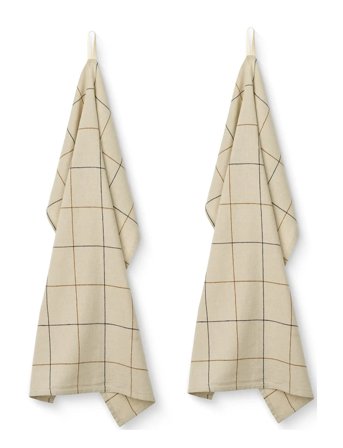 STUDIO FEDER Penny Tea Towel 2- Pack - Cot/Lin - Beige - 50X 70CM