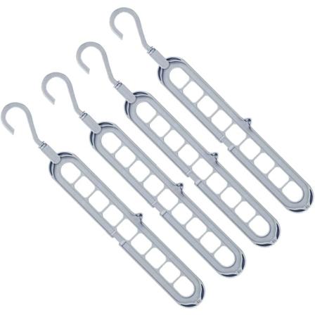 Magic Hanger Organizer 4-pakks Roterende Sklisikker Plassbesparende 9 Huller Robuste Hengere Kleshengere for Tørking og Oppbevaring