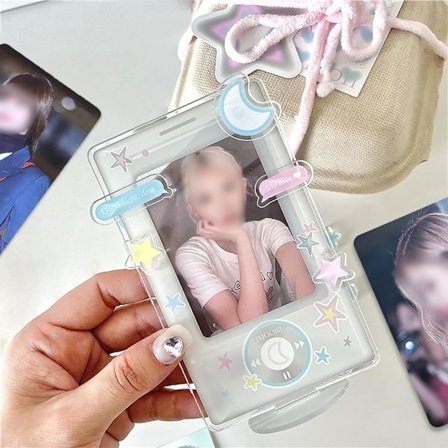 Akryl Fotokortholder 3 Tommer Mini Billedramme til Fotos DIY Stående Billedramme til Bordplade Aftagelig Mini Fotokortholder Borddekoration