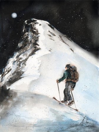 Nordic Wild Kunsttrykk Topptur 30x40cm Akvarellpapir