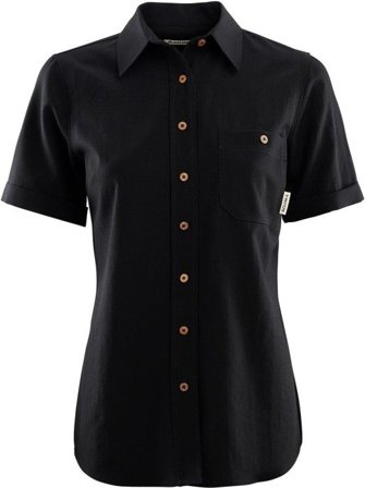 Aclima W's LeisureWool Short Sleeve Shirt Jet Black