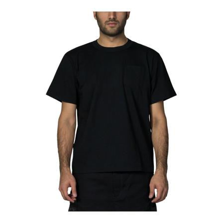 Sacai, T-Shirt Cotton Zwart, Heren, Maat:M