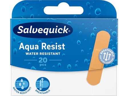 Salvequick Plåster Aqua Resist Medium 20/fp - Lyreco - Skyddsutrustning - Första Hjälpen - Plåster