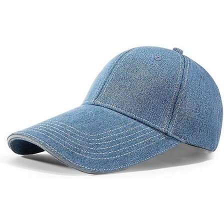 Hurtig shopping Reflekterende Høj synlighed Baseball Cap - Ekstra lang skygge Sandwich Løbehat(3.14" Lang skygge,Blå)