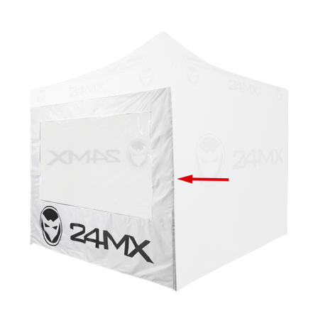 24MX Vägg Med Fönster För Easy-Up Depåtält Grå