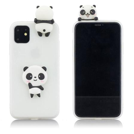 Cute 3D iPhone 11 Pro Max kuoret - Valkoinen / Panda White