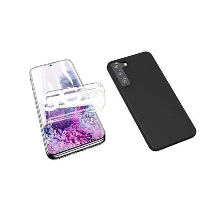 Mattbehandlat Tunt Skal & Hydrogel Skärmskydd Samsung Galaxy S22