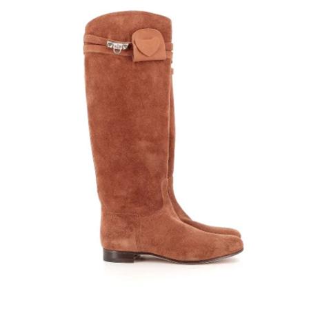 Hermès Vintage Pre-ownedLæderboots Brun, Dame, Størrelse: 36 EU