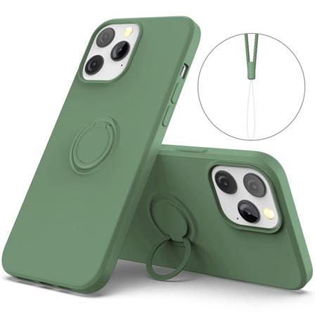 Iphone 13 Pro Max Skal Med Ringhållare Grön