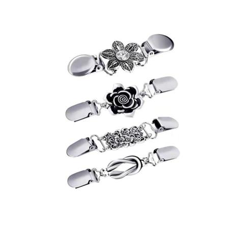 Höst Och Vinter 4-delad Vintage Tröja Sjal Clip Krage Anka