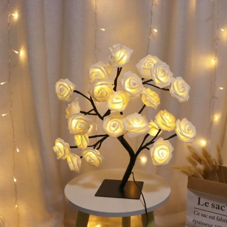 Bordlampe Rose Lamper HVIT