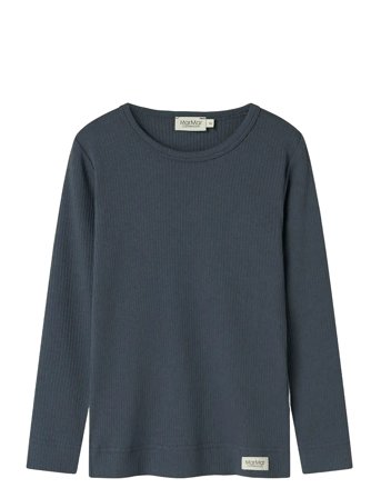 MarMar Copenhagen Plain Tee Ls - Blue - 128