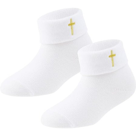 par babysokker - hvite bomullsokker, egnet for både gutter og jenter - hvit - egnet for babyer fra 0-12 måneder