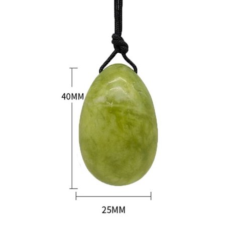 Jade Ägg Yoni Boll Massage Set Naturlig Helu Jade Kristall Mineral Massager Kegelövningar Bäckenbotten Vaginala Muskler för Kvinnor~03393