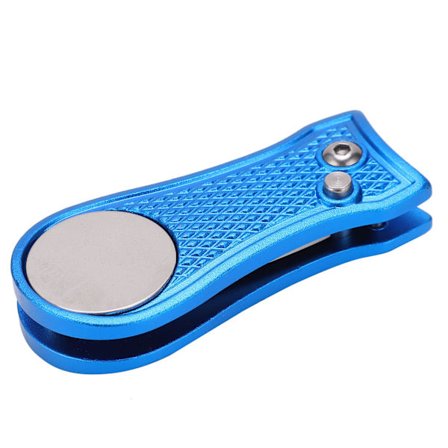 Golf Green -haarukka ruostumatonta terästä, kokoontaitettava Golf Divot -korjaustyökalu magneettikiinnikkeellä, sininen