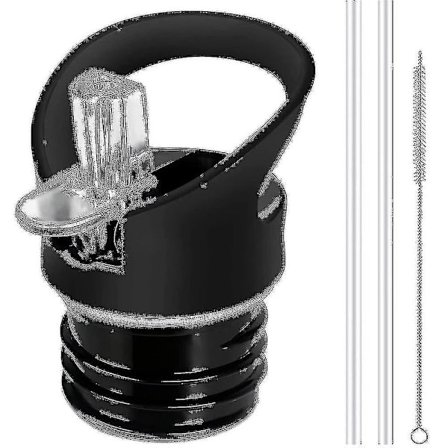 Lock med genomskinligt munstycke för vattenflaska termoskoppar