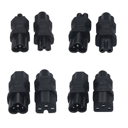 C6 till C5 rak adapter hane till hona adapter C6 till C13 adapter kabel adapter C6 till C15/c6 till C7 kompakt storlek hållbar
