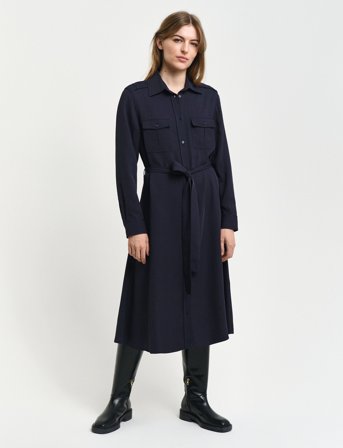 GANT Reg Pocket Shirt Dress - Navy - 38