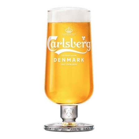 6-pak - Carlsberg Ølglas - Med fod - Glas til Øl Transparent