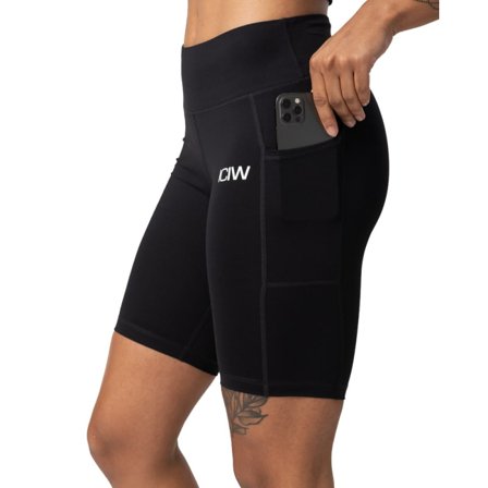 ICANIWILL Women's Classic Pocket Bikers Women workout shorts Black XS