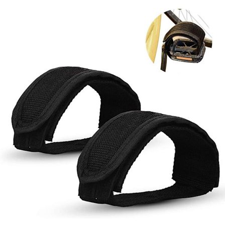 2 st Svarta Pedalremmar Cykling Barncykel Fotpedalremmar Tåklämmor Remmar Tejp för Fixiecykel, Pedaler och klossar, Cykelpedaler