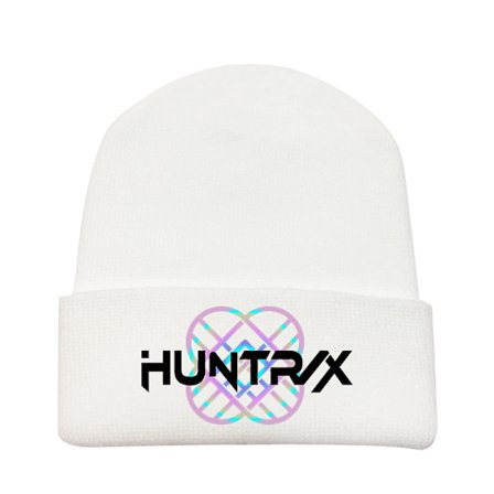 KPOP DEMON HUNTER omgivende strikket hue krøllet uldhue trykt beanie udendørs kold hue voksen White-11