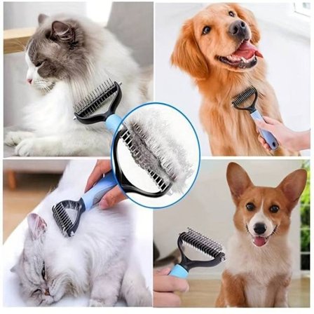 (Tilfældig) Børste, saks, knudeklipper til hunde og katte