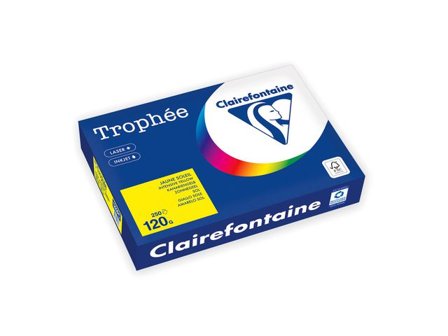 Clairefontaine Trophée A4 120 g färgat papper gul 250/fp - Lyreco - Kontorspapper - Specialpapper - Färgat - A4