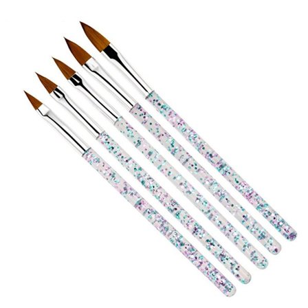 5 st Nail Art Pensel Set Professionell Kristall Nail Art Penna Nagellackning Ritning Nagel Carving Pennor