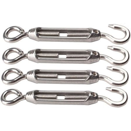 304 Rostfria stål M4 spännare (set om 4)