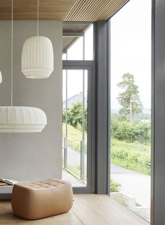 Tradition taklampe lang Ø40 - hvit