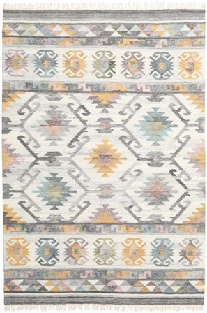 Mirza 200X300 Multicolore/Bianco Crema Tappeto Di Lana