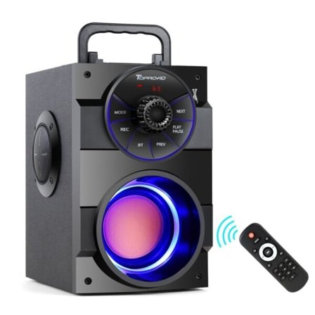 Bluetooth Högtalare Bärbar Trådlös Stereo Subwoofer Bas Big Column Support FM Radio Fjärr Kontroll
