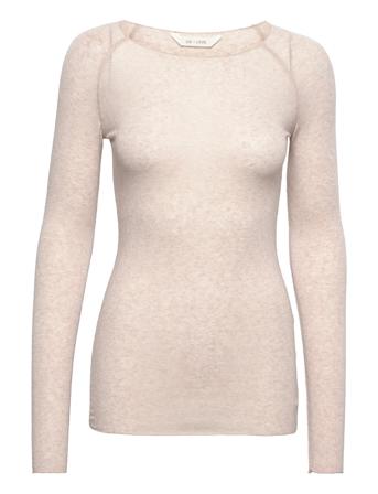 Amalie L/S Wool Top T-shirts & Tops Long-sleeved Vaaleanpunainen Gai+Lisva