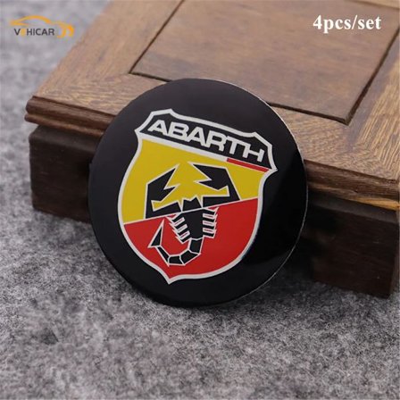4 ST/SET Hjulnavkapsel Dekaler för Fiat 500 Abarth 56mm Bil Centerkåpa Navkapsel Dekal Logo Emblem Badge Dekoration