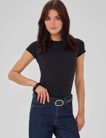My Essential Wardrobe 16 The Modal Tee - Black - S