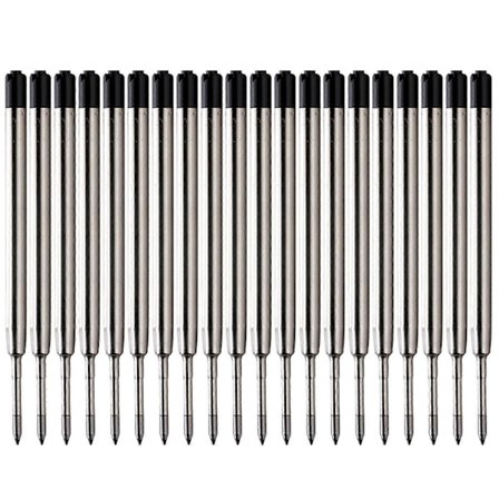 20 stk. 9,9 cm Medium Spids Sort Blæk Kuglepen Refiller til Parker Penne