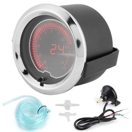2in/52mm Universal 7 Färgförändring Bil Turbo Boost Mätare 10000RPM LCD Display Ominstallation