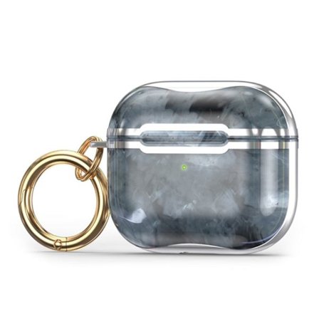 AirPods Pro 2 coolt fodral i kolfiberstil med spänne - Grå / Silver