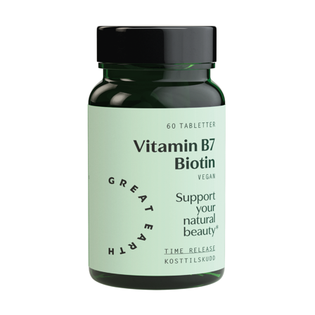 Great Earth Vitamin B7 Biotin tabletter, 60 stk.