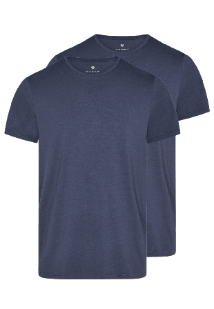 JBS of Denmark 2-pack Bambu, T-shirt O-neck, Svart T-shirts Herr Grå S