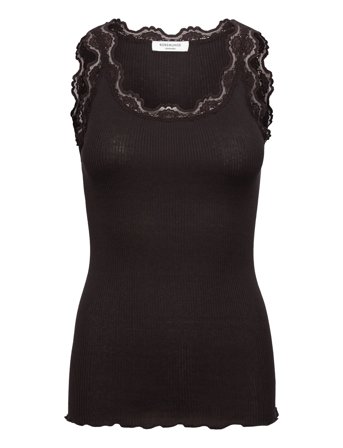 Rwbabette Silk Sl U-Neck Long Lace Brown Rosemunde