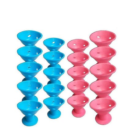 Silikon Hårruller Over natten 20 stk Myke Ruller Krøller