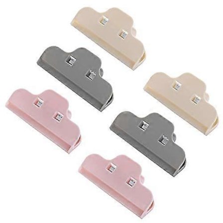 9 kpl Pussinsulkijan klipsi Monitoiminen saranaklipsi Ruokaklipsi Välipalaklipsit Pussinsulkija Sulkemisklipsit, vaaleanpunainen, harmaa, beige